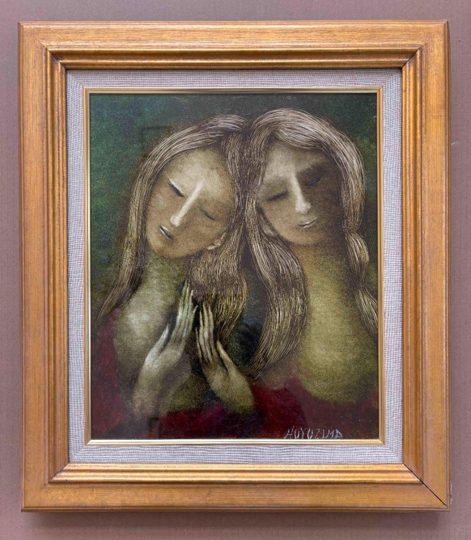 (A0023)冬島大二郎「姉妹」 Yahoo!オークション -「冬島大二郎」の落札相場・落札価格