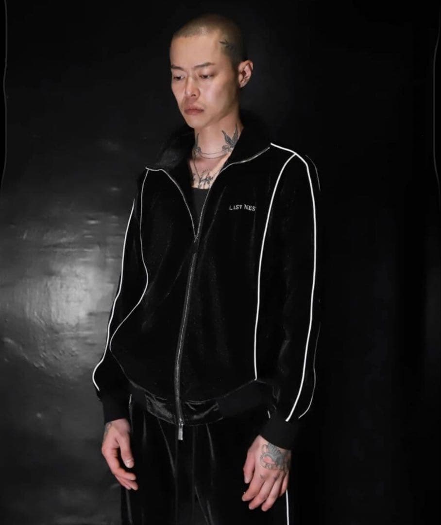 last nest ベロア ジャージ ブラック ラストネスト LAST NEST Velour Track Jacket V2 （Black） -FASCINATE