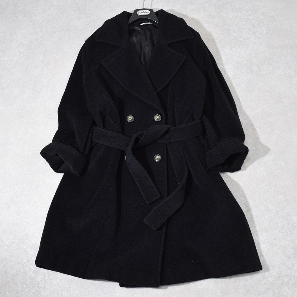 極美品 MAX&Co. MaxMara 現行モデル ピーコート 黒 イタリア製 楽天