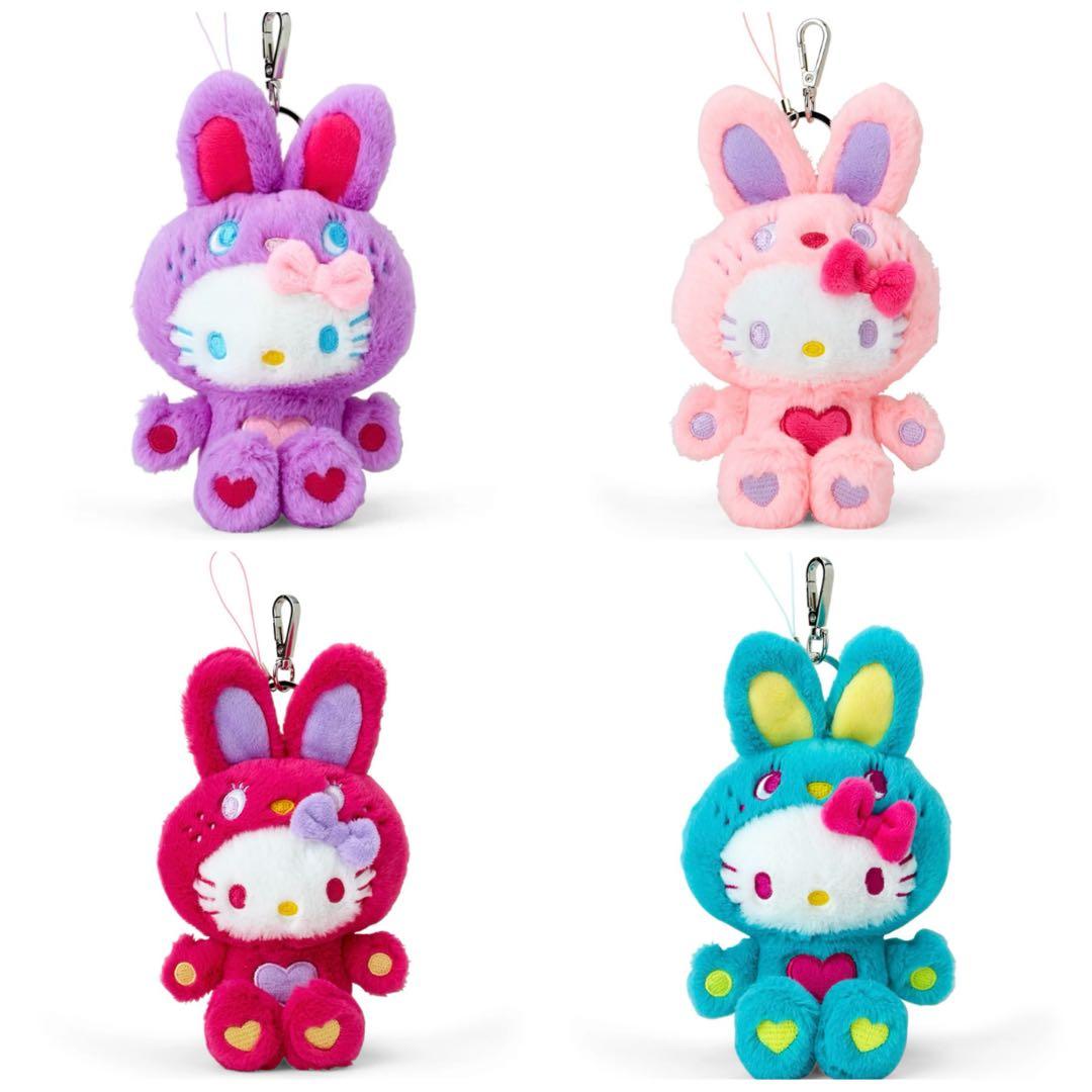 店舗限定品】ハローキティ ウサギ アベイル ストラップ 4色セット
