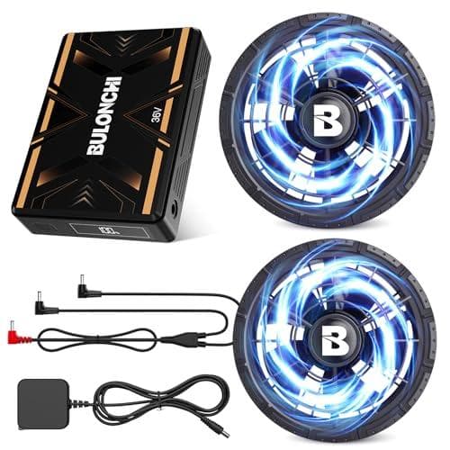 空調作業服　ファンバッテリーセット　30000mAh　36V 空調作業服 長袖 30000mAhバッテリー付き ファン付き 4段階風速調節 大