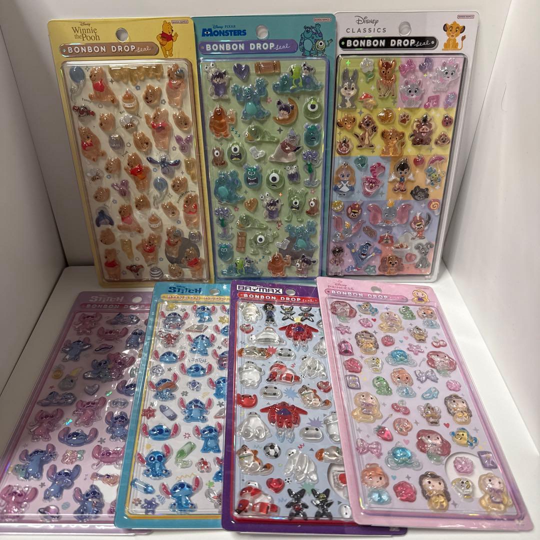 【正規品】ディズニークラシックス ボンボンドロップシール 7枚セット サンスター文具 ディズニー BONBON DROP SEAL ボンボンドロップシール