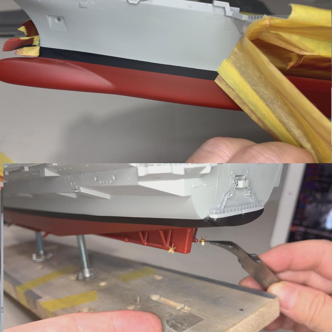 トランペッター 1/700 空母 クイーン・エリザベス用 船底セット 艦船