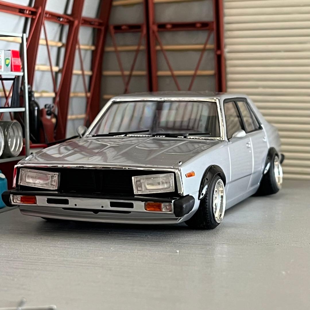 プラモデル車完成品 アオシマ 1/24 ジャパン4Dr 街道レーサー 旧車