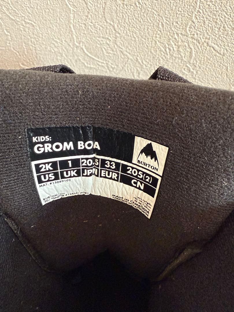 Burton スノーブーツGROM BOA 2K 20.5cm