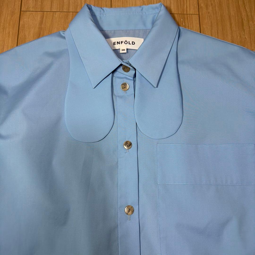 ENFOLD エンフォルド TWIN SHIRT 水色 サイズ38 - メルカリ