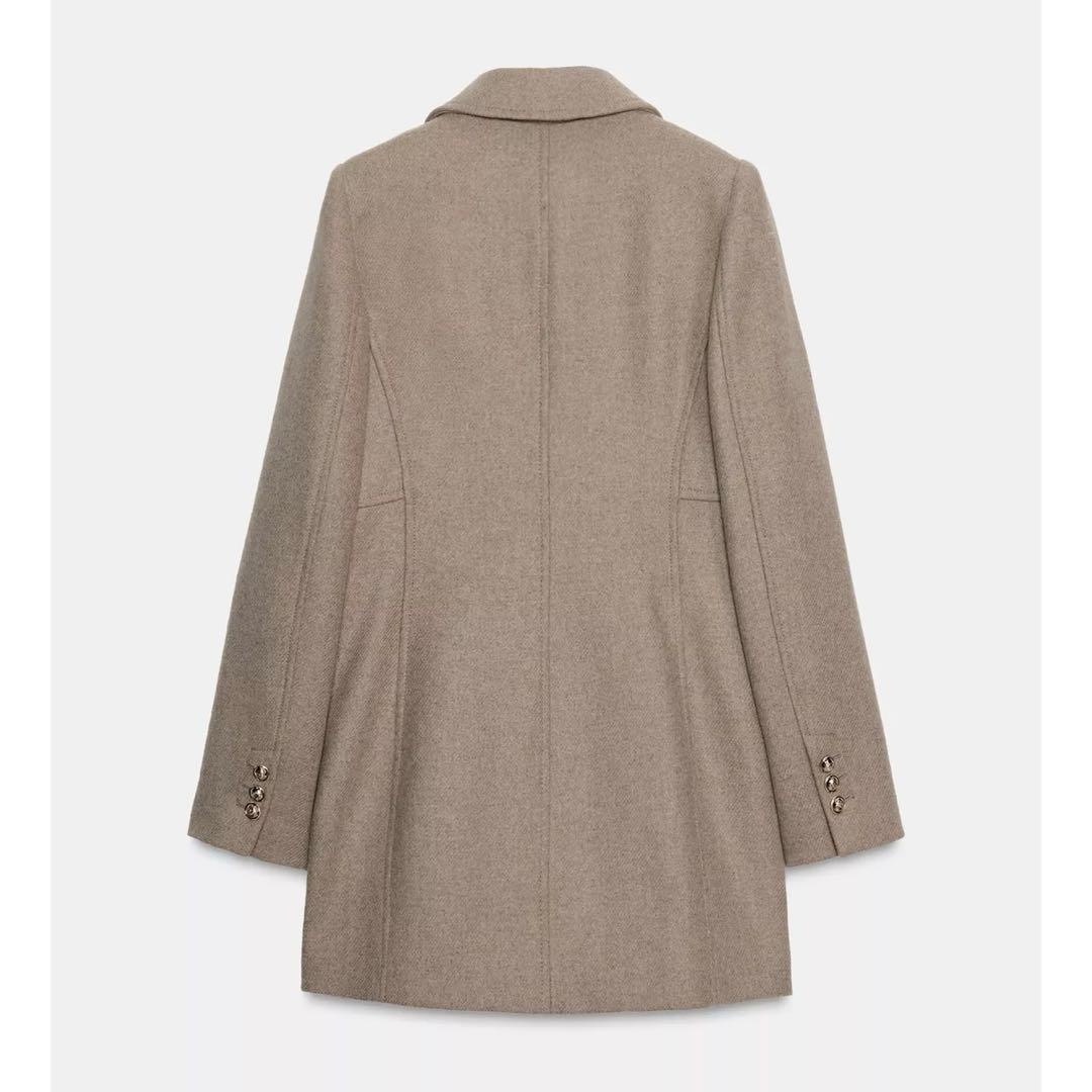 ZARAウール混紡ショート丈ダブルブレストコート Mサイズ 新品 - メルカリ
