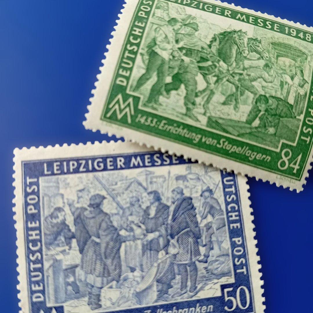 9617 外国切手 ドイツ 1948年 ライプツィヒ見本市 2種 - メルカリ