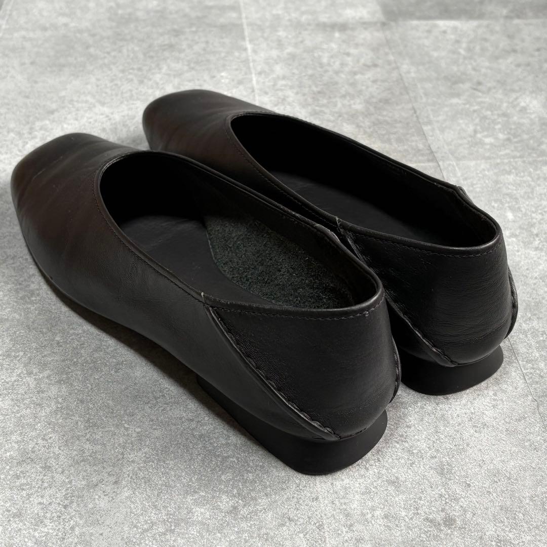 【美品】カンペール カシマイラ フラットパンプス バブーシュ 24.5cm 黒