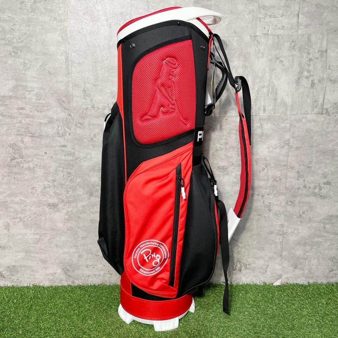 新品】PING ピン キャディバッグ ゴルフバッグ レッド 赤 軽量モデル