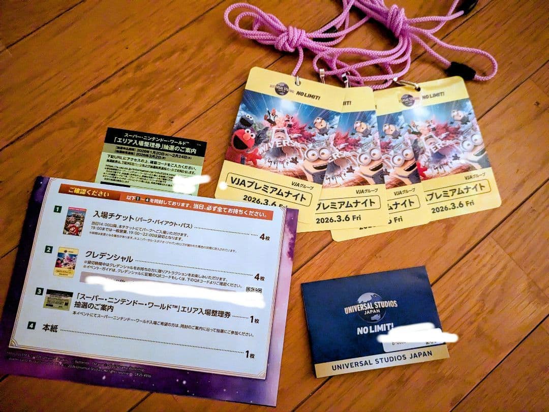 3/6 ユニバーサルスタジオジャパン 貸切ナイト 招待チケット4枚 貸切
