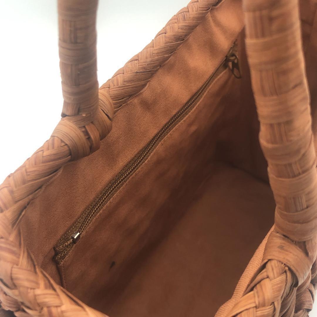 桜様専用 山葡萄バッグ 六角編み 削皮 ハンドバッグ 新品 籠バッグ