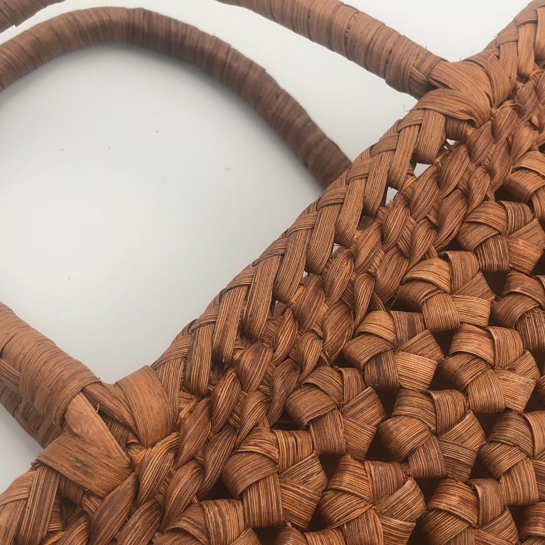 桜様専用 山葡萄バッグ 六角編み 削皮 ハンドバッグ 新品 籠バッグ