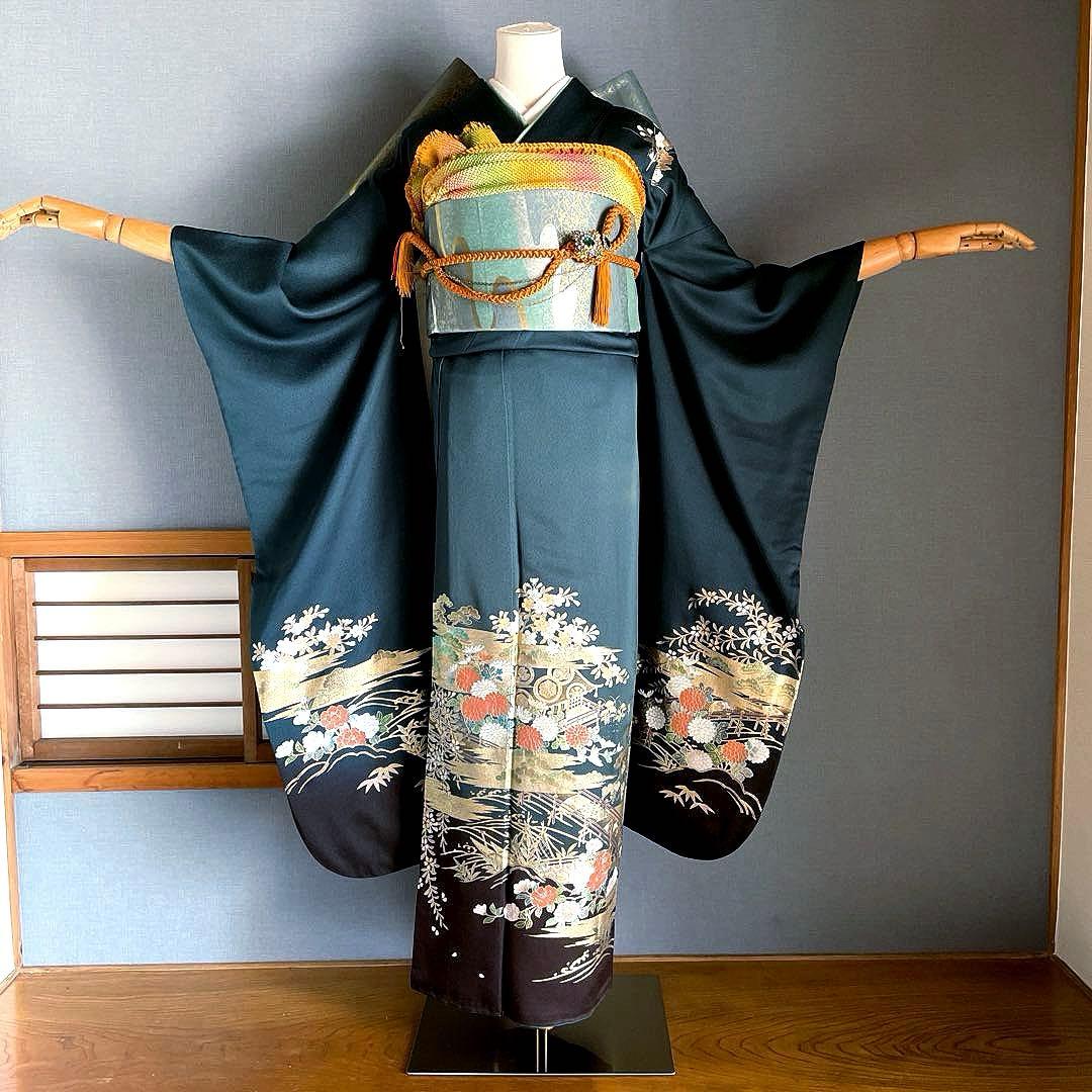 振袖フルセット 手描き友禅 成人式振袖 振袖 裄丈67 ➕サイズ やまと
