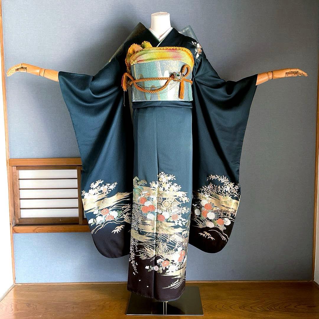 振袖フルセット 手描き友禅 成人式振袖 振袖 裄丈67 ➕サイズ やまと
