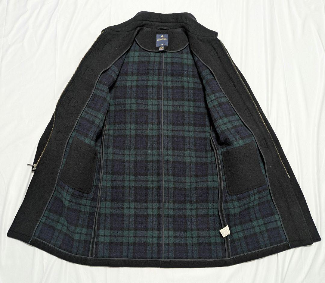極美品✨ ブルックスブラザーズ ダッフルコート タータンチェック 黒 L