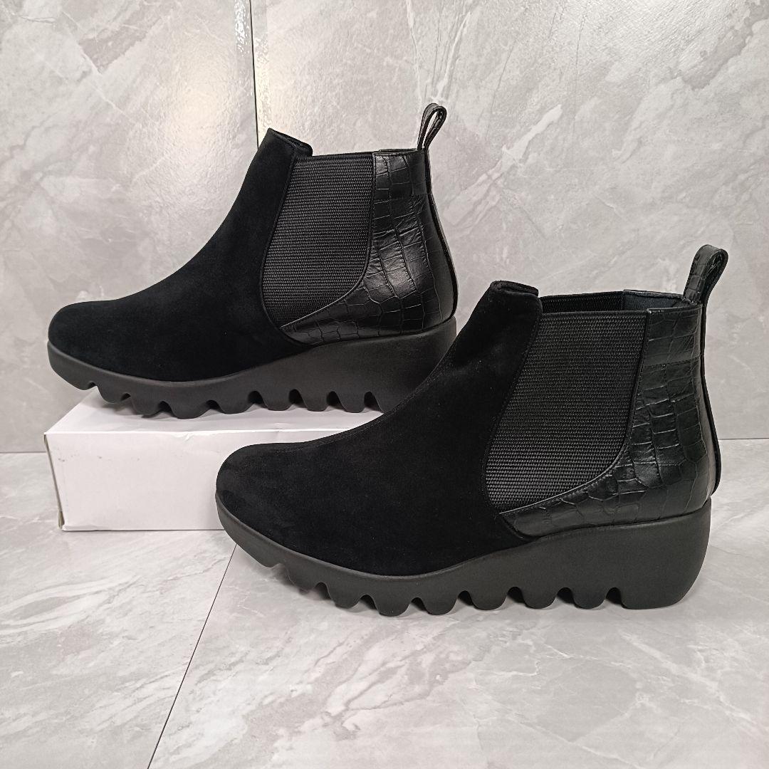 【新品】ヒルズアヴェニュー ウェーブソール サイドゴアブーツ 24.0cm