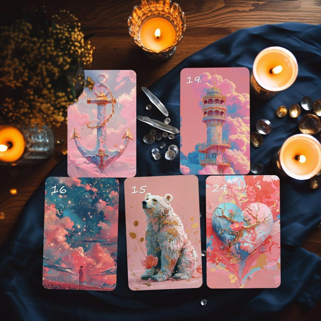 入手困難な海外デッキ✨可愛く美しい夢のような情景を描いた夢想のルノルマンカード