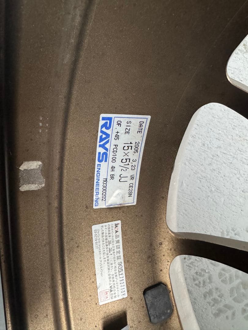 REYS CE28 15インチ 5.5J +45 PCD100