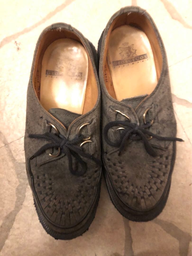 ジョージコックス ラバーソール スウェード グレー UK7（25.5〕