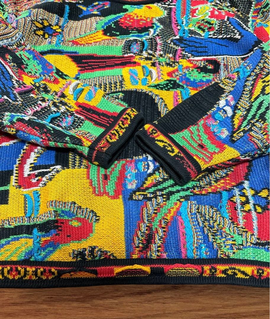 極美品 圧巻のバードデザイン 芸術 COOGI コットン ニットセーター M