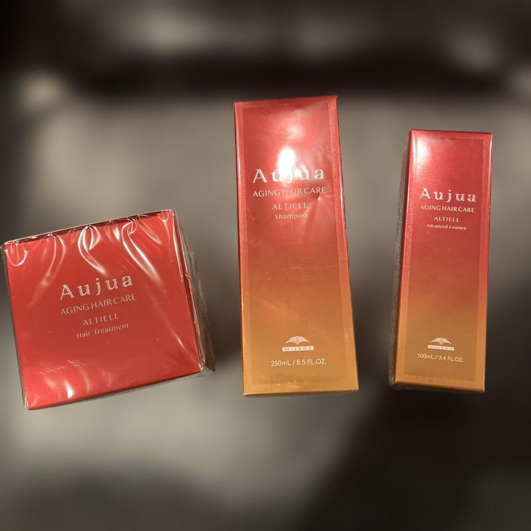 Aujua アルティールセット Aujuaより、根元から毛先まで芯があるのにやわらかな髪へ導く新