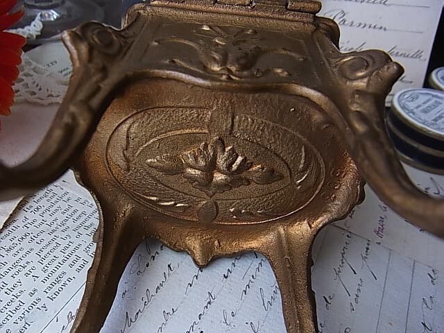 フランス ヴィンテージ 装飾ジュエリーボックス ブロンズ製の通販はau