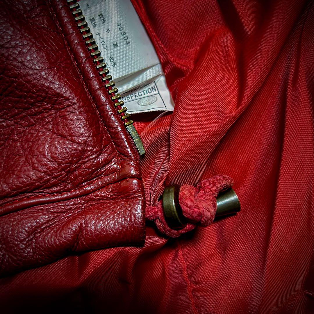 ハーレーダビッドソン デッドストックレザーダウン ボルドー M - メルカリ