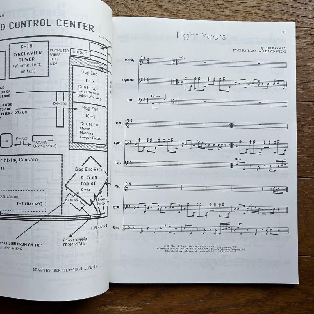 チックコリア・エレクトリックバンド/ライトイヤーズ ピアノ KEY譜