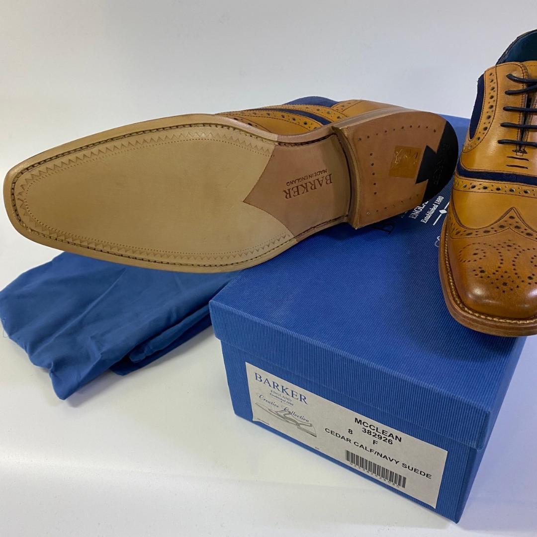 新品 バーカー マクリーン 革靴 UK8 26.0cm ブラウン イギリス 短靴