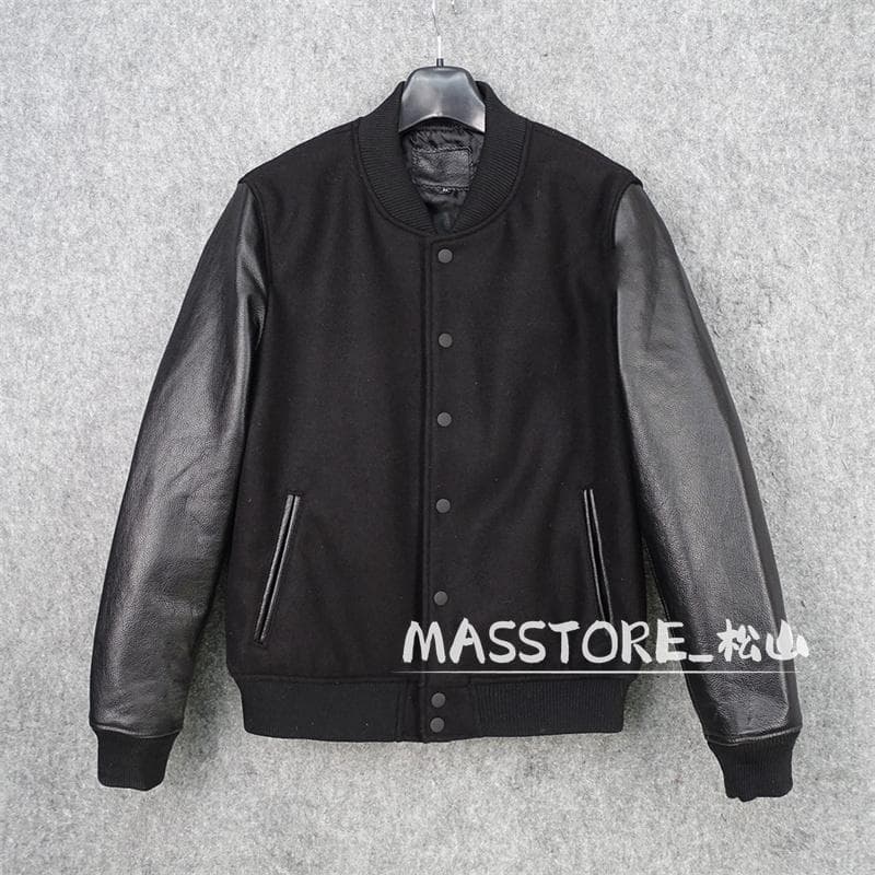 美品 スタジャン 牛革袖 レザージャケット スタジアムジャンパー M-5XL