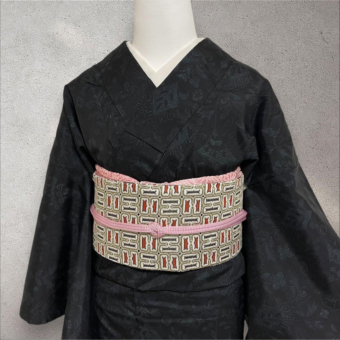 so271 正絹 紬着物 大島紬系 小紋フルセット 身丈155裄丈64.5 - メルカリ