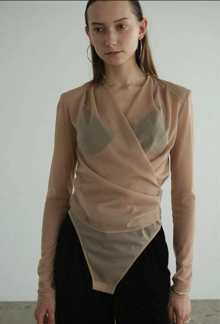 CLANE SHEER DRAPE BODY SUITS size1 - メルカリ