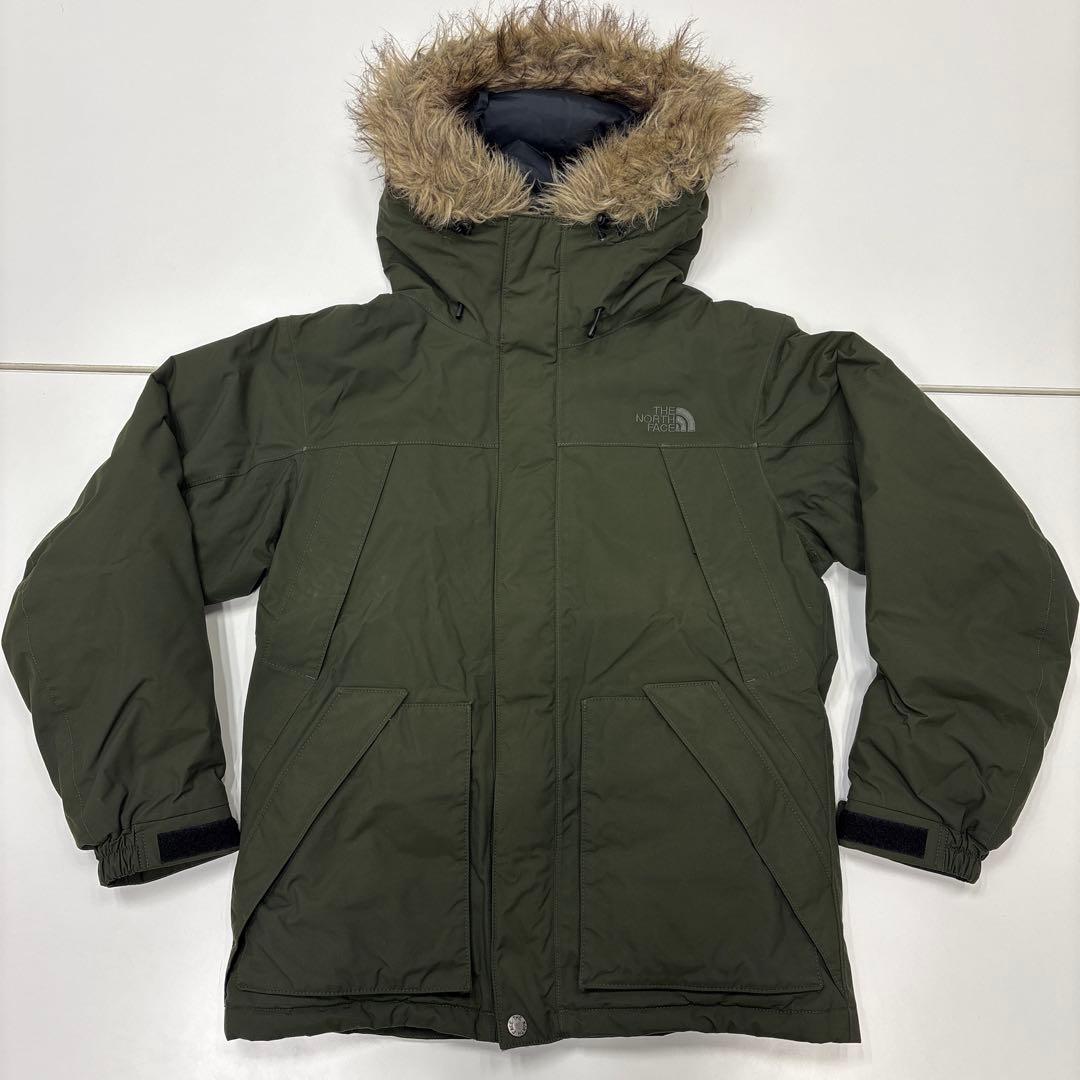 THE NORTH FACE フード付きダウンジャケット オリーブ - メルカリ