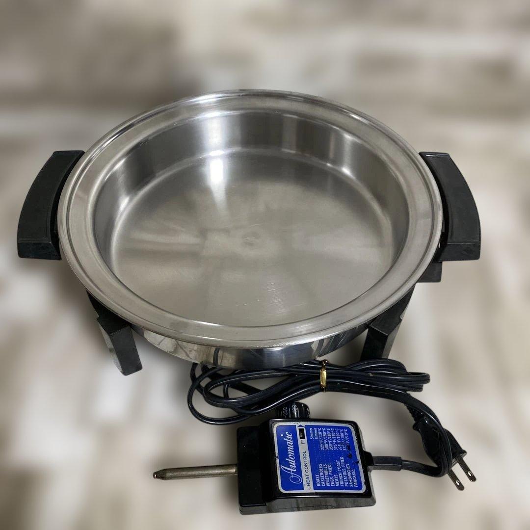 ロイヤルクイーン 電気フライパン鍋蓋無し 青色コントローラー 850W