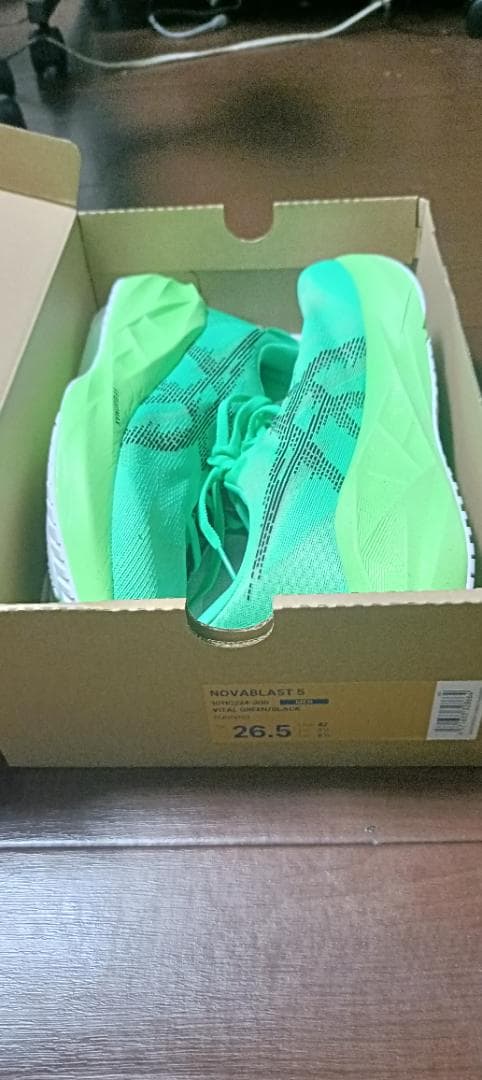 ASICS NOVABLAST 5 26.5cm 2E グリーン