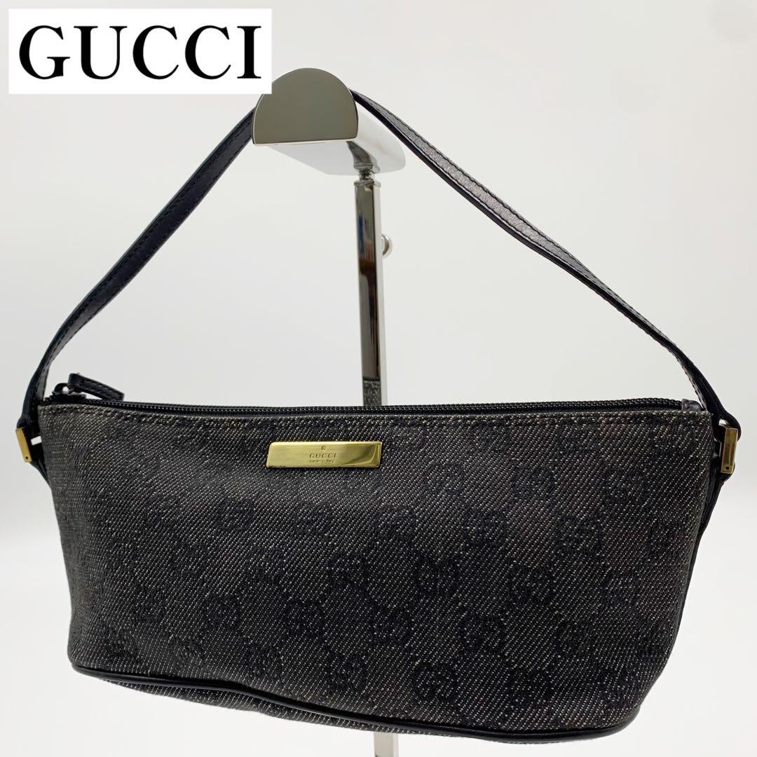 ✨極美品✨】 グッチ アクセサリーポーチ GGキャンバス ブラック