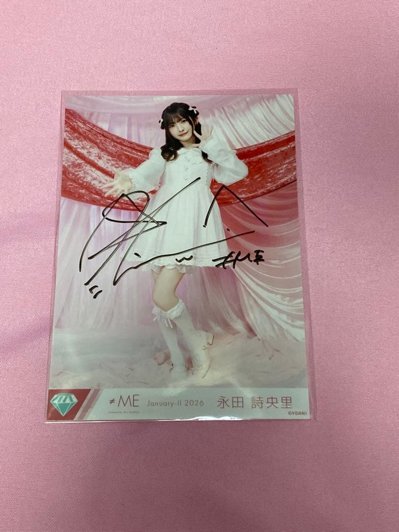 ≠ME ノイミー 永田詩央里 しおりん きゅんかわ人生 生写真 直筆サイン