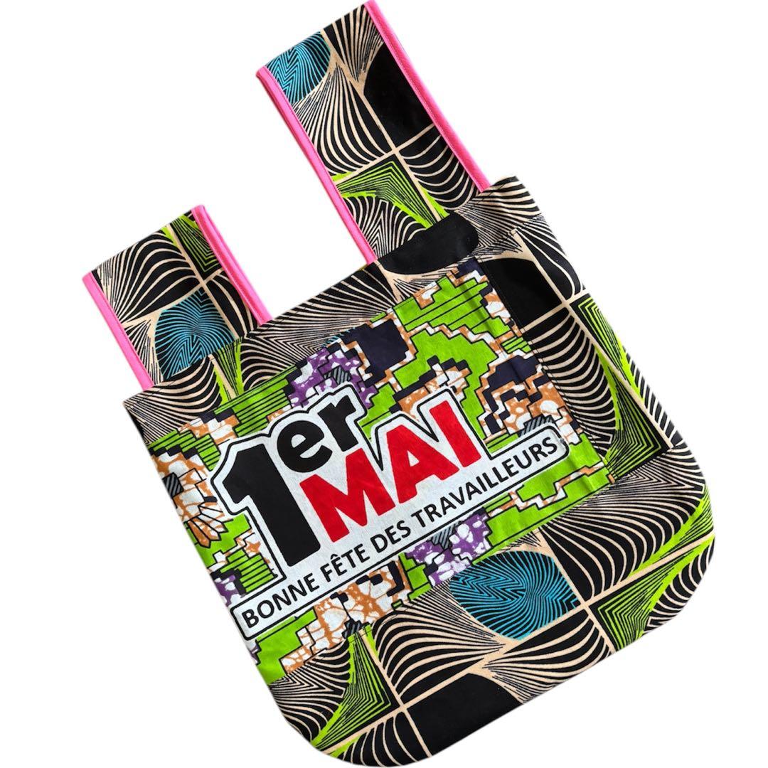 アフリカンバティック zakuchiku MIX ワンハンドバッグ - メルカリ