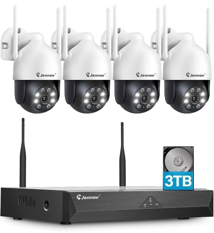 ★最安値　防犯カメラ 屋外 ワイヤレス 500万画素対応 4台セット新品未使用 防犯カメラ 屋外 ワイヤレス カメラ 4台セット 遠隔監視 AI動体検知