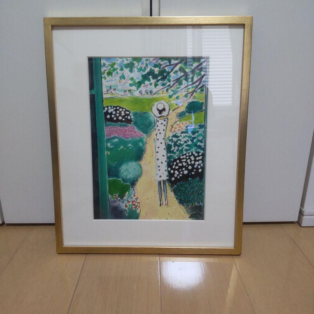 原画！橋本不二子「クリスマスローズ」水彩画 豪華アクリルBOX型額縁