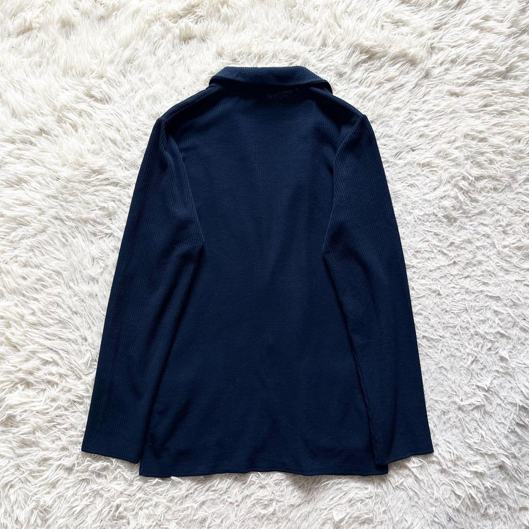 <極美品>LARDINI 新ロゴ ネイビー コットン ジャケット サイズM相当 極美品>LARDINI 新ロゴ ネイビー コットン ジャケット サイズM相当