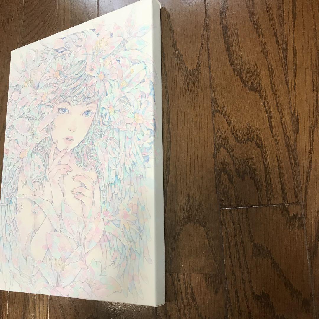 ☆木村智博「幸運」木製パネル アクリルガッシュ 色鉛筆 鉛筆 額付き