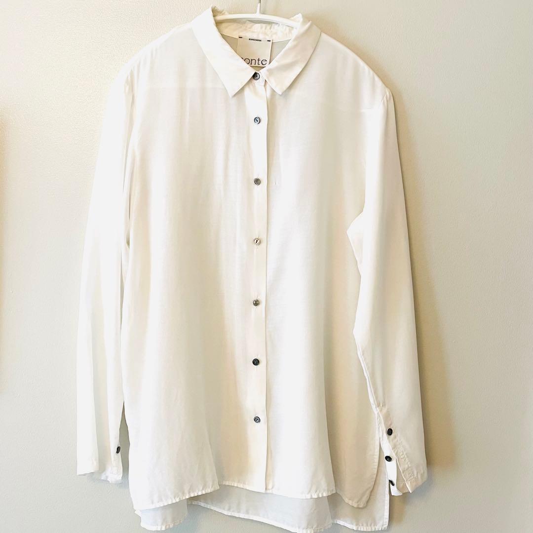 conte コンテ キュプラシルクシャツ ホワイト