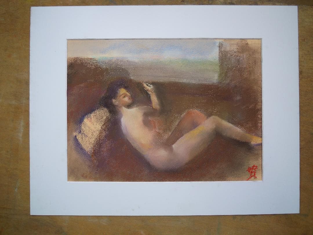 よこたわるモデル　オマージョデアンニゴーニ インディゴワイドデニムパンツ AS0040 – YOLO（ヨロ）｜ファッション通販