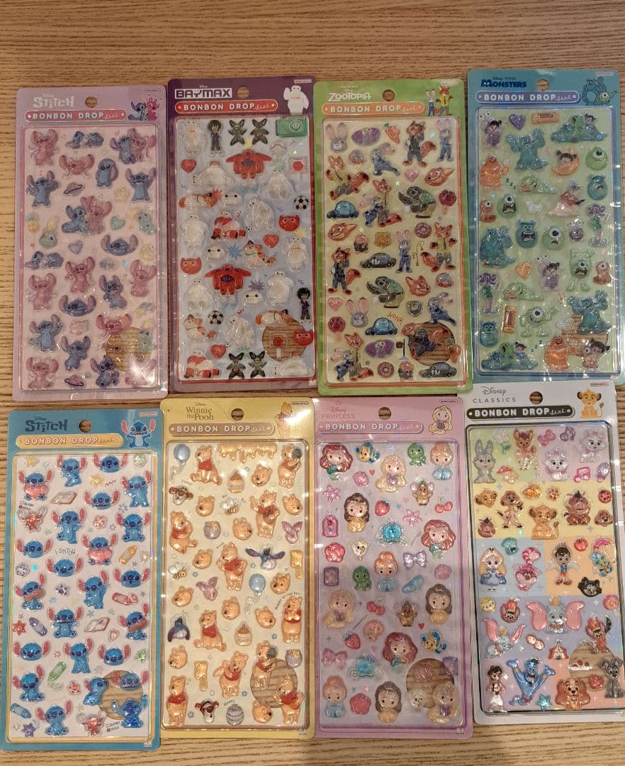 正規品 ボンボンドロップシール ディズニー 第2弾 コンプリート 8種類