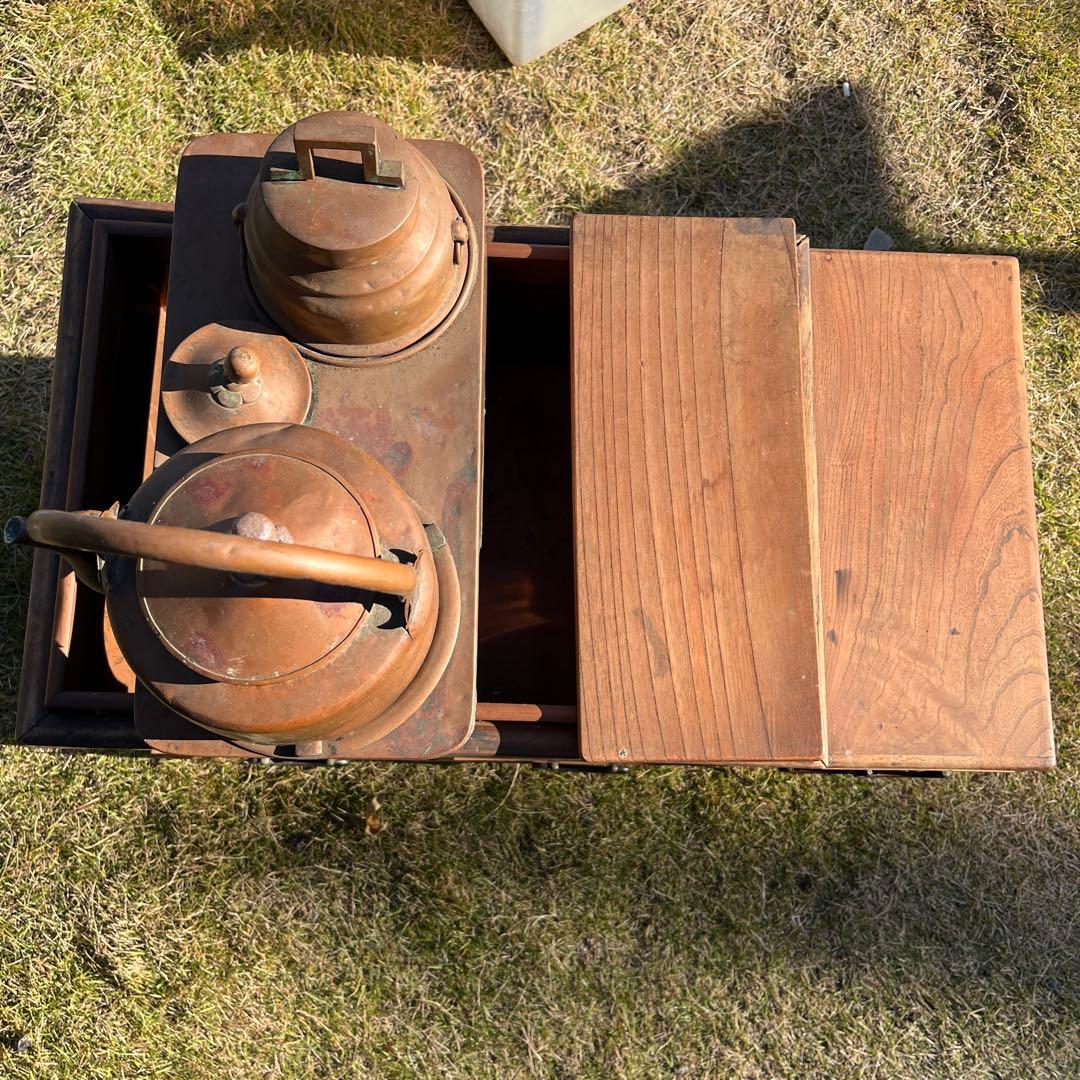 長火鉢 燗銅壷付き 引出し付 囲炉裏 火鉢 古道具 アンティーク - メルカリ