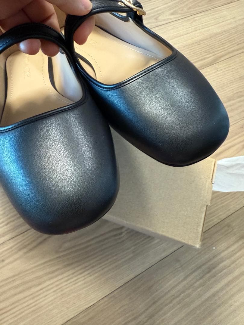 【極美品】COACH コーチ メリージェーン パンプス ブラック 24.5cm