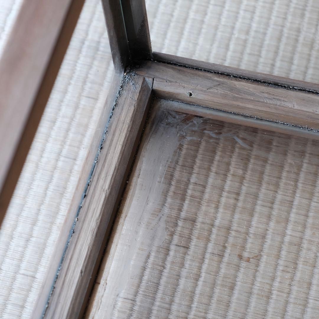 古道具 木製 木枠 ガラスケース 飼育ケース ケージ 小動物 爬虫類 昆虫