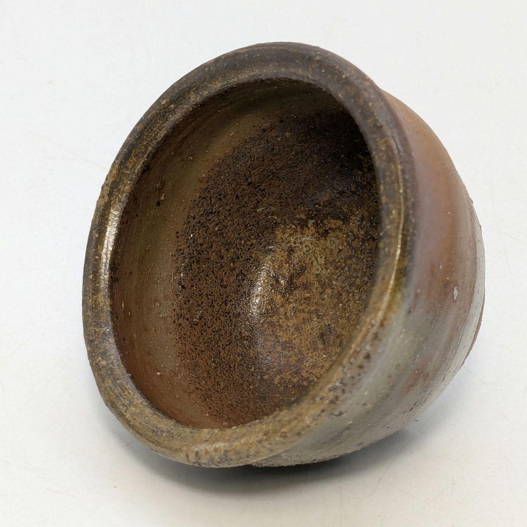 備前市無形文化財 三代藤原楽山（藤原謙） 備前焼 ぐい呑 共箱共布栞